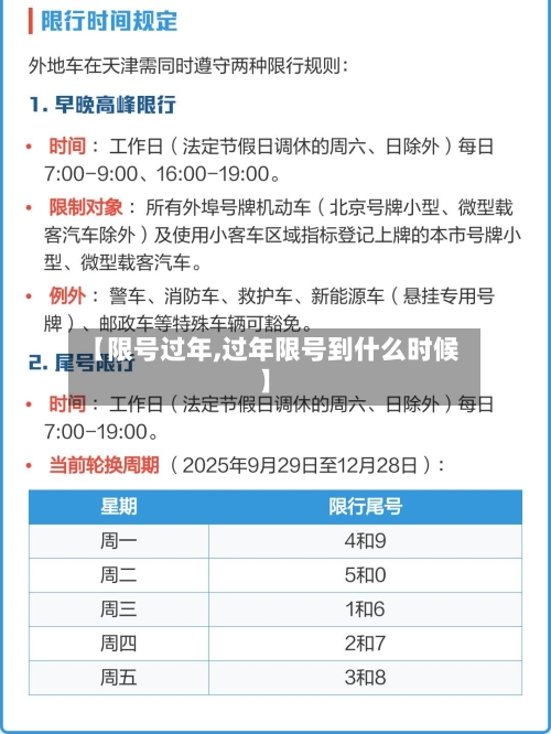 【限号过年,过年限号到什么时候】