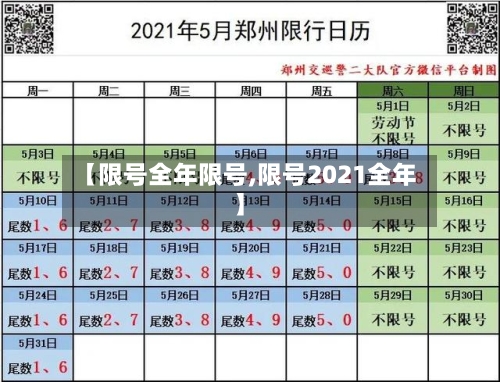 【限号全年限号,限号2021全年】