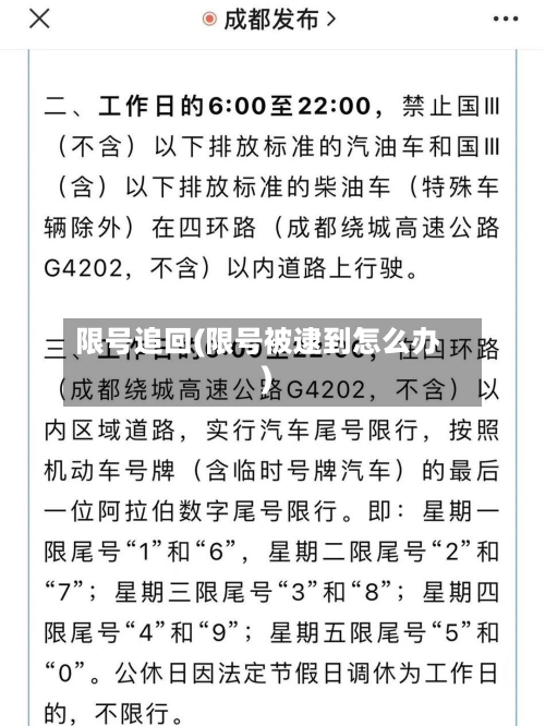 限号追回(限号被逮到怎么办)-第3张图片
