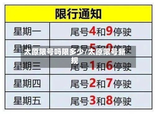 太原限号吗限多少/太原限号新规-第3张图片