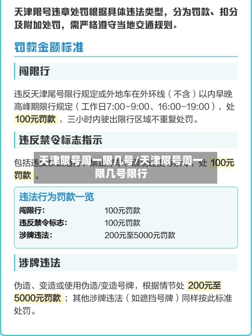 天津限号周一限几号/天津限号周一限几号限行