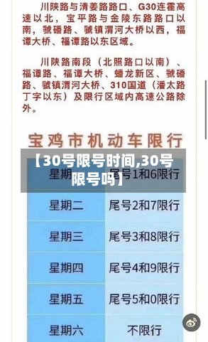 【30号限号时间,30号限号吗】-第3张图片