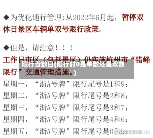 限行奇数日(限行时0是单数还是双数)-第2张图片