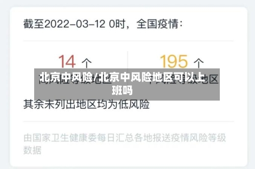 北京中风险/北京中风险地区可以上班吗