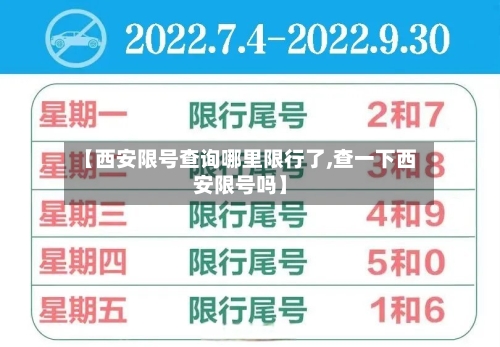 【西安限号查询哪里限行了,查一下西安限号吗】-第3张图片