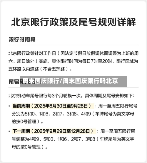 周末国庆限行/周末国庆限行吗北京