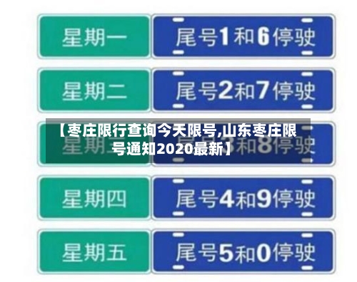 【枣庄限行查询今天限号,山东枣庄限号通知2020最新】