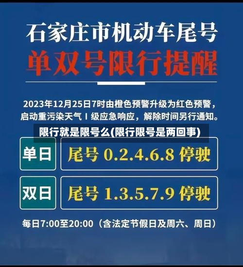 限行就是限号么(限行限号是两回事)