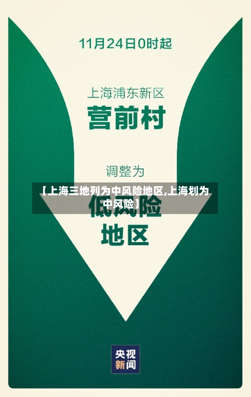 【上海三地列为中风险地区,上海划为中风险】