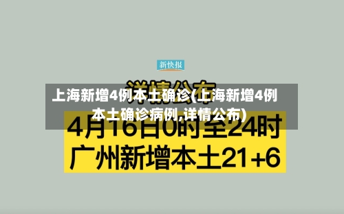 上海新增4例本土确诊(上海新增4例本土确诊病例,详情公布)