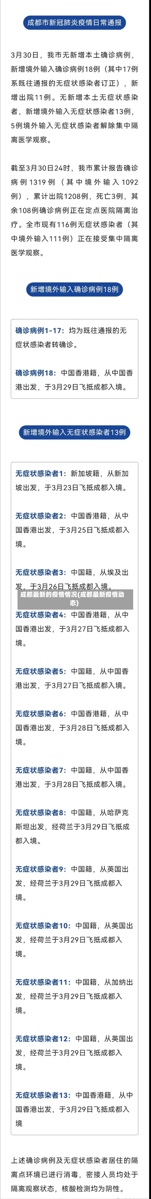成都最新的疫情情况(成都最新疫情动态)
