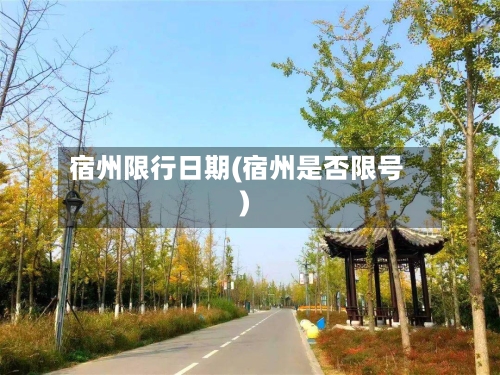 宿州限行日期(宿州是否限号)-第2张图片