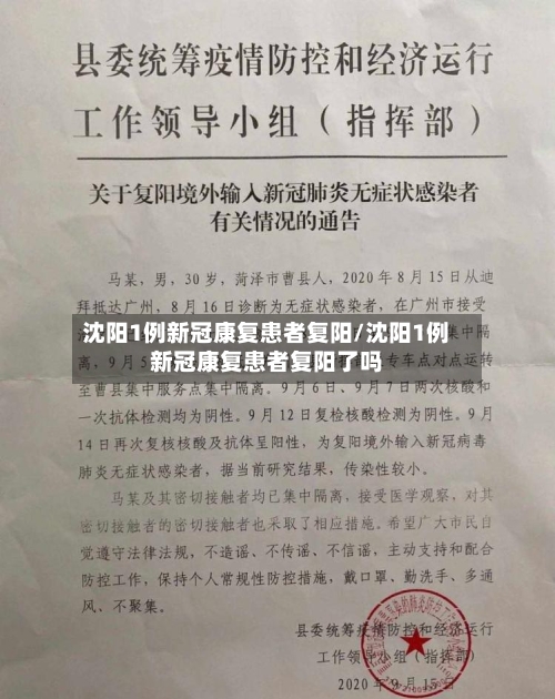 沈阳1例新冠康复患者复阳/沈阳1例新冠康复患者复阳了吗-第3张图片