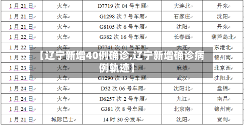 【辽宁新增40例确诊,辽宁新增确诊病例轨迹】-第3张图片