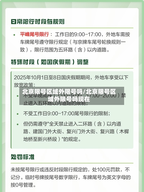 北京限号区域外限号吗/北京限号区域外限号吗现在-第2张图片