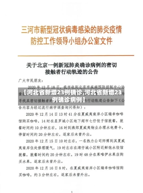 【河北省新增23例确诊,河北省新增23例确诊病例】