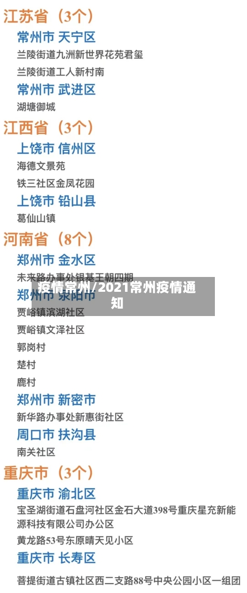 疫情常州/2021常州疫情通知-第2张图片