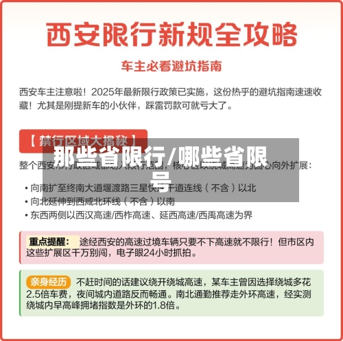 那些省限行/哪些省限号