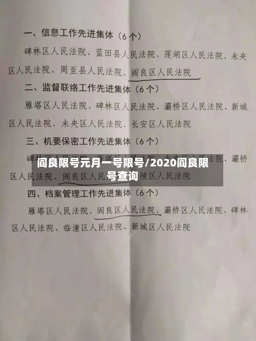 阎良限号元月一号限号/2020阎良限号查询-第2张图片