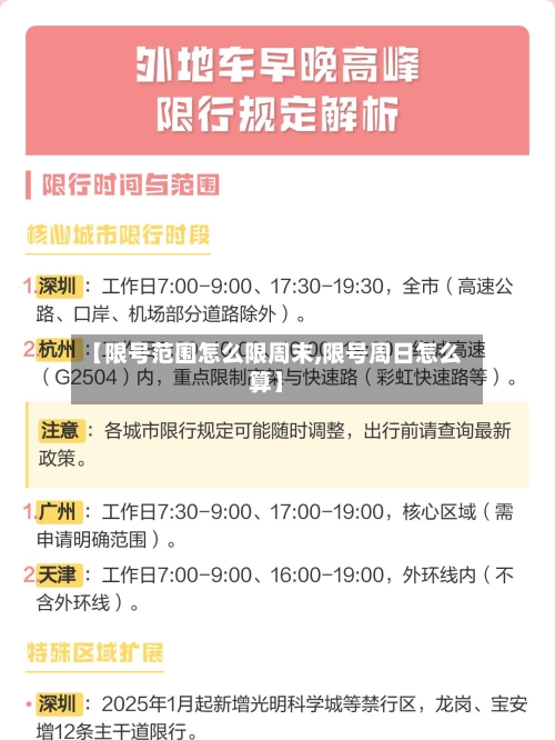 【限号范围怎么限周末,限号周日怎么算】