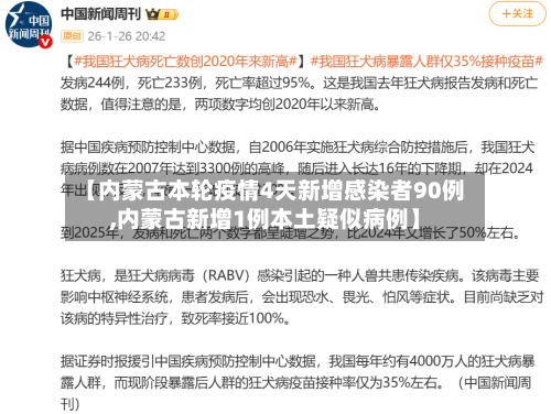 【内蒙古本轮疫情4天新增感染者90例,内蒙古新增1例本土疑似病例】
