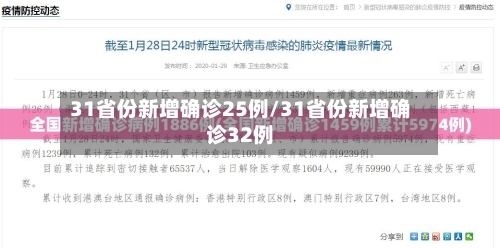 31省份新增确诊25例/31省份新增确诊32例