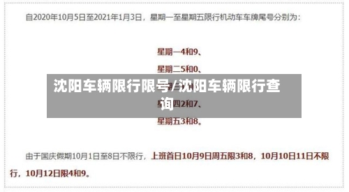 沈阳车辆限行限号/沈阳车辆限行查询