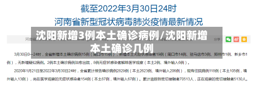 沈阳新增3例本土确诊病例/沈阳新增本土确诊几例-第3张图片