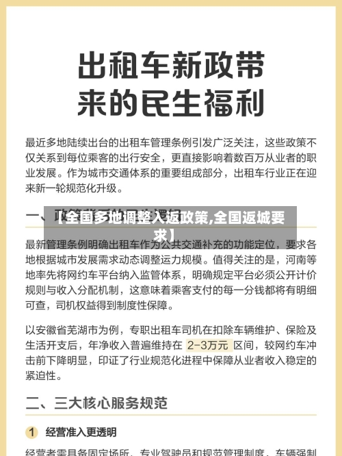 【全国多地调整入返政策,全国返城要求】