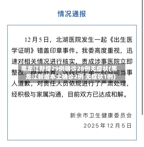 黑龙江新增29例确诊28例无症状(黑龙江新增本土确诊2例 无症状1例)-第2张图片