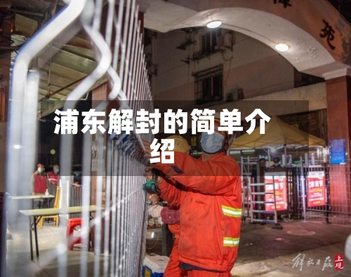 浦东解封的简单介绍