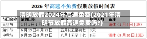 清明放假2024年高速免费(2021年清明节放假高速免费吗?)