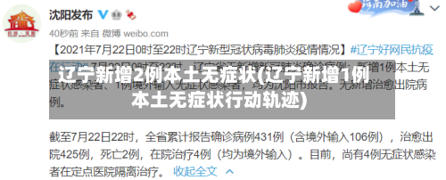 辽宁新增2例本土无症状(辽宁新增1例本土无症状行动轨迹)-第2张图片