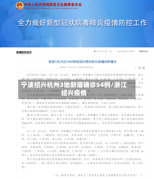 宁波绍兴杭州3地新增确诊54例/浙江绍兴疫情-第3张图片