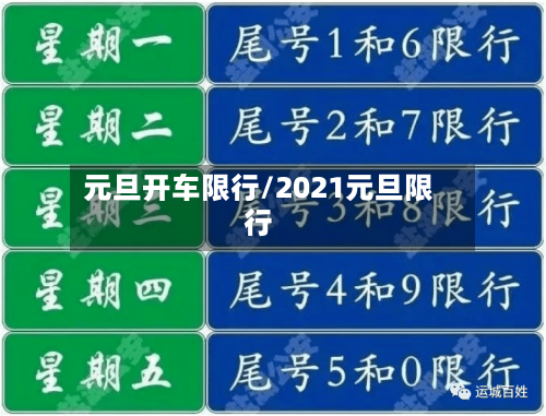 元旦开车限行/2021元旦限行-第2张图片