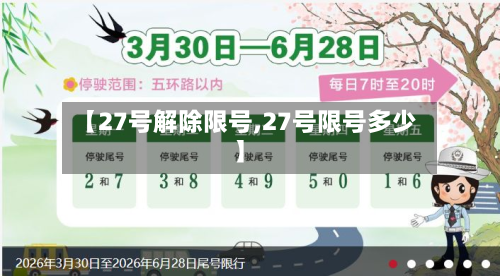 【27号解除限号,27号限号多少】