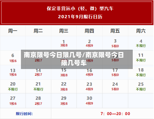 南京限号今日限几号/南京限号今日限几号车