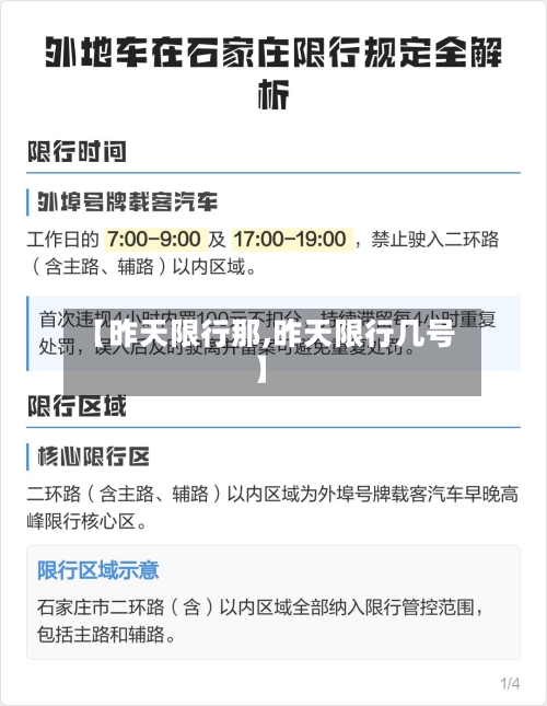 【昨天限行那,昨天限行几号】
