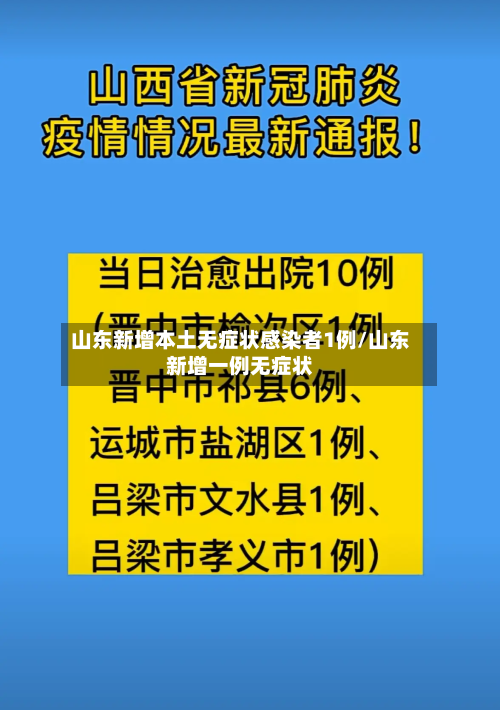 山东新增本土无症状感染者1例/山东新增一例无症状