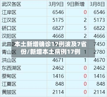 本土新增确诊17例波及7省份/新增本土病例17例