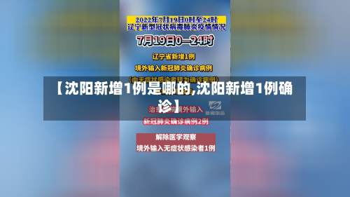 【沈阳新增1例是哪的,沈阳新增1例确诊】-第2张图片