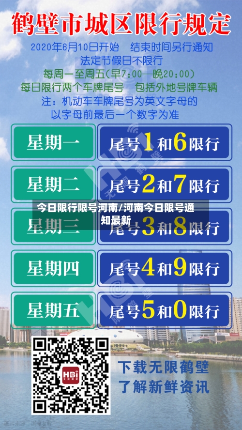 今日限行限号河南/河南今日限号通知最新