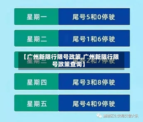 【广州新限行限号政策,广州新限行限号政策查询】-第2张图片