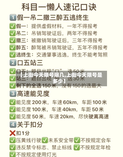 【上街今天限号限几,上街今天限号是多少】