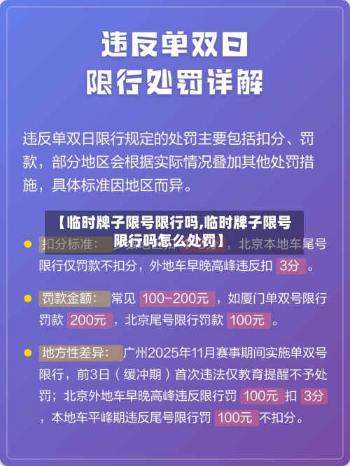 【临时牌子限号限行吗,临时牌子限号限行吗怎么处罚】-第2张图片