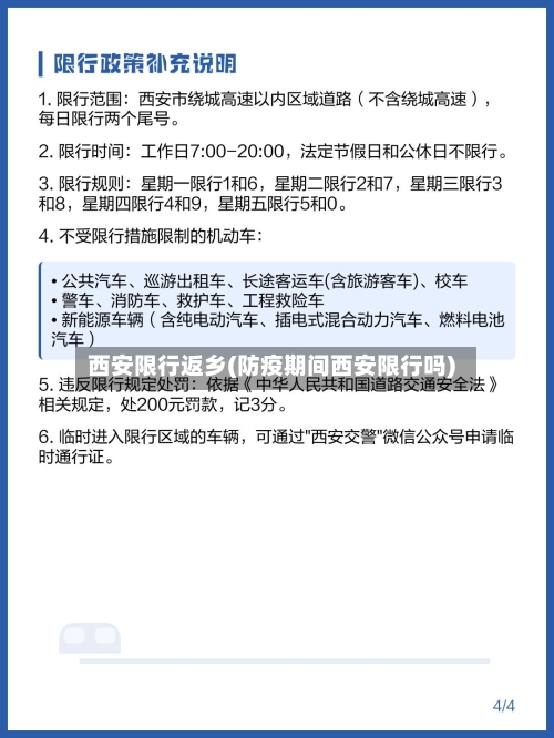 西安限行返乡(防疫期间西安限行吗)