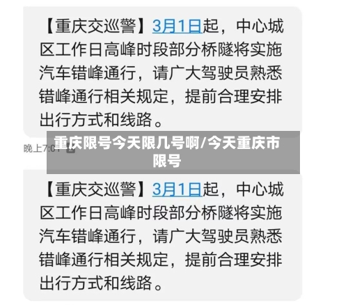 重庆限号今天限几号啊/今天重庆市限号