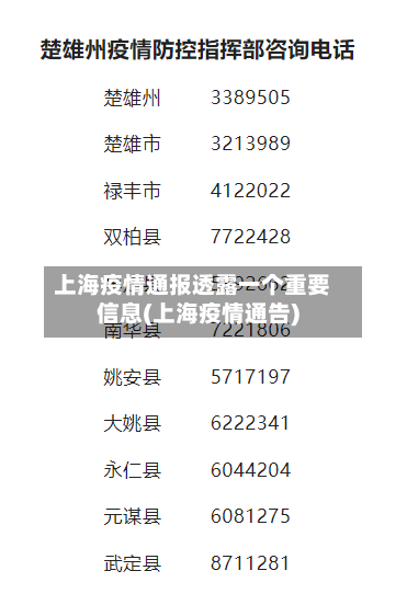 上海疫情通报透露一个重要信息(上海疫情通告)