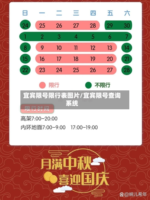 宜宾限号限行表图片/宜宾限号查询系统