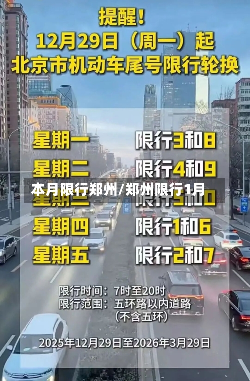本月限行郑州/郑州限行1月